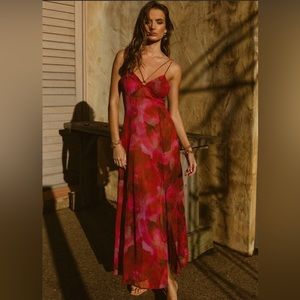 Runaway The Label Calista Maxi Dress Pink